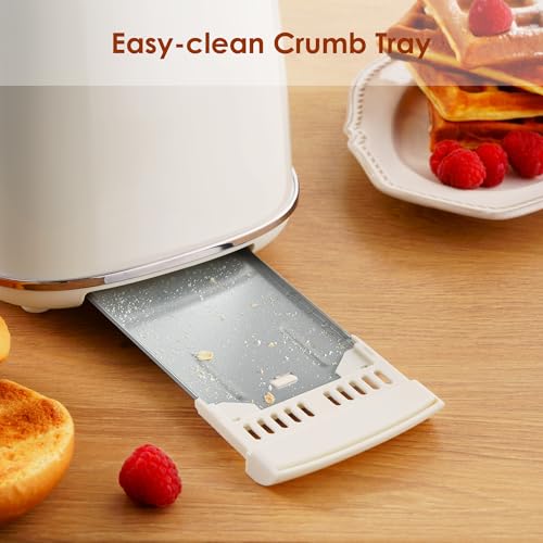 2 Slice Retro Stainless Steel Toaster with Extra Wide Slot Z81928