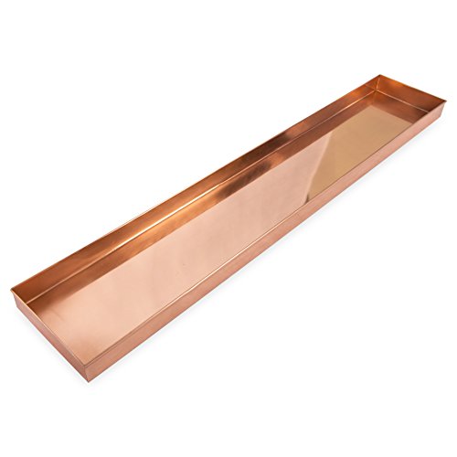 Copper Rectangular Windowsill Plant Tray, 29-in S1941