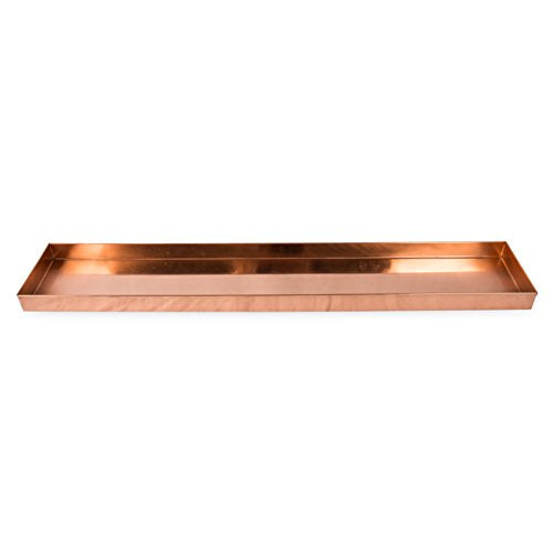 Copper Rectangular Windowsill Plant Tray, 29-in S1941