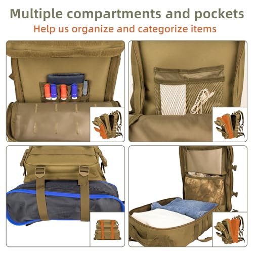 Black 45L Tactical Backpack V6500