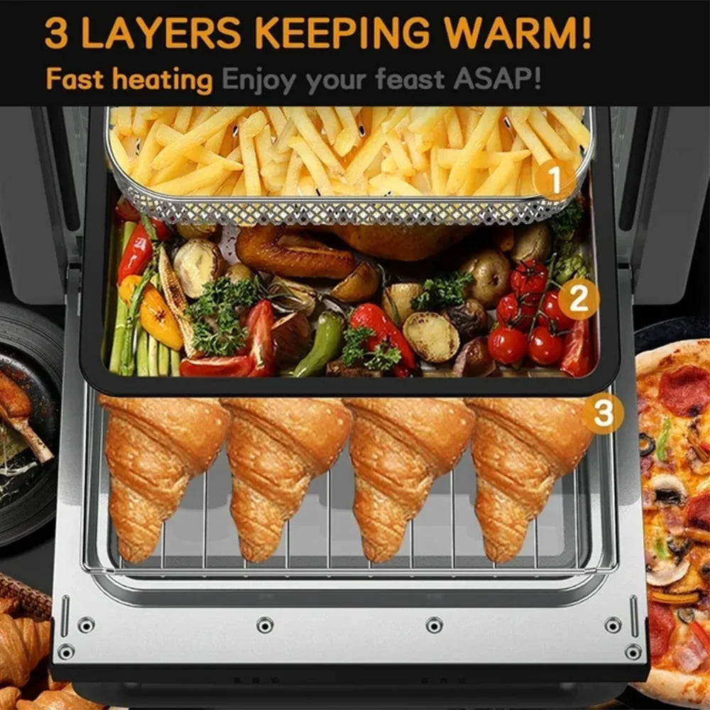 20QT 1300W Black Air Fryer Oven Combo C7453