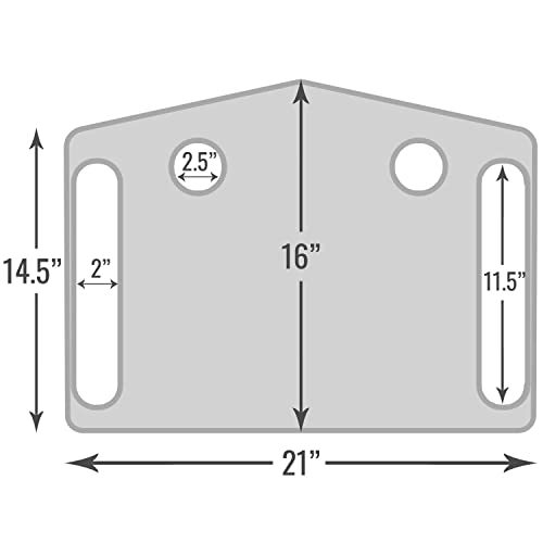 Gray Walker Tray With Cup Holders B1104