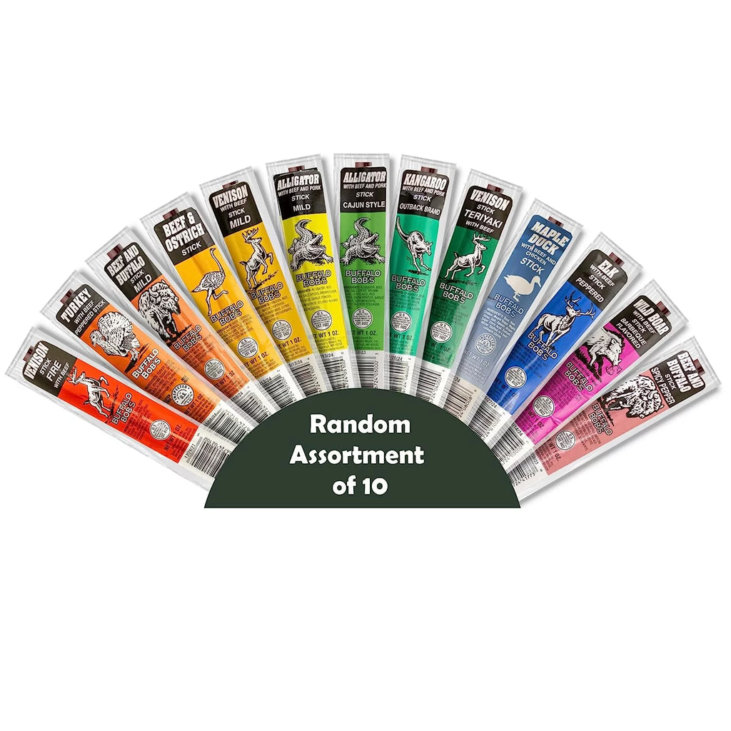 10 Piece Game Jerky Sticks Variety Pack B49647