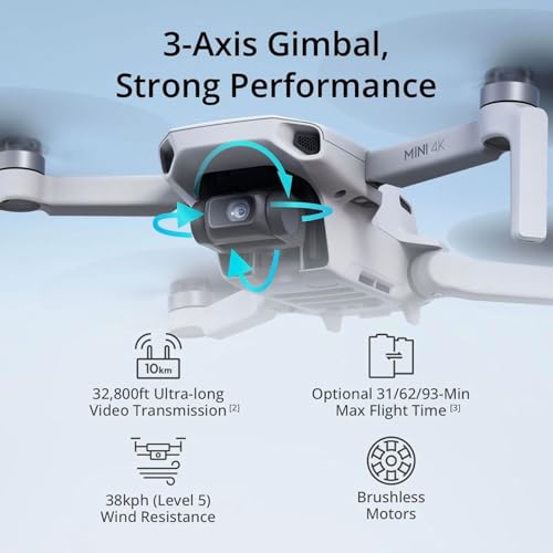 Drone with 4K UHD Camera, Under 249 g, 3-Axis Gimbal Stabilization, 31-Min Max Flight Time P45449