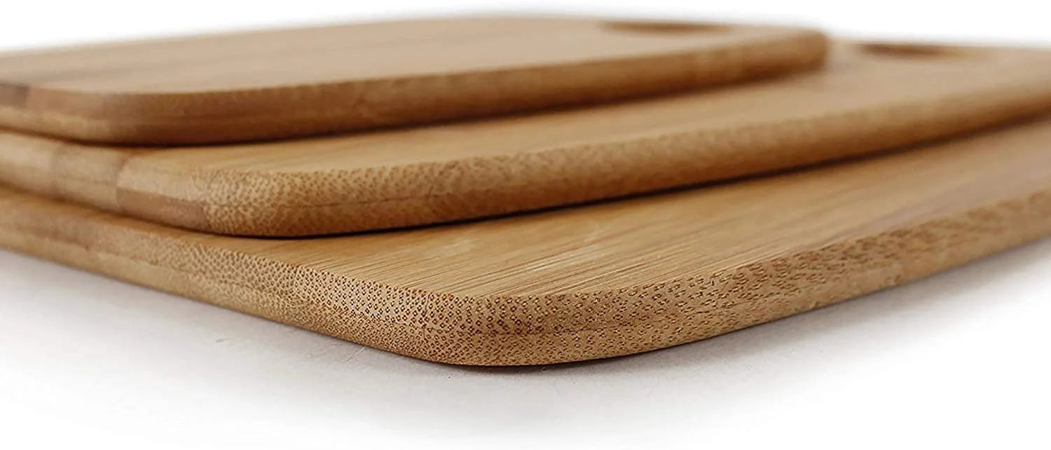 12pc 12X9" Round Edge Plain Bamboo Cutting Board T8694