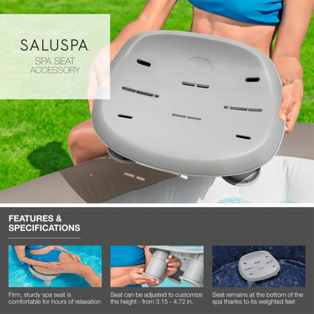 Inflatable Hot Tub with Seat and Headrest Pillows L79570