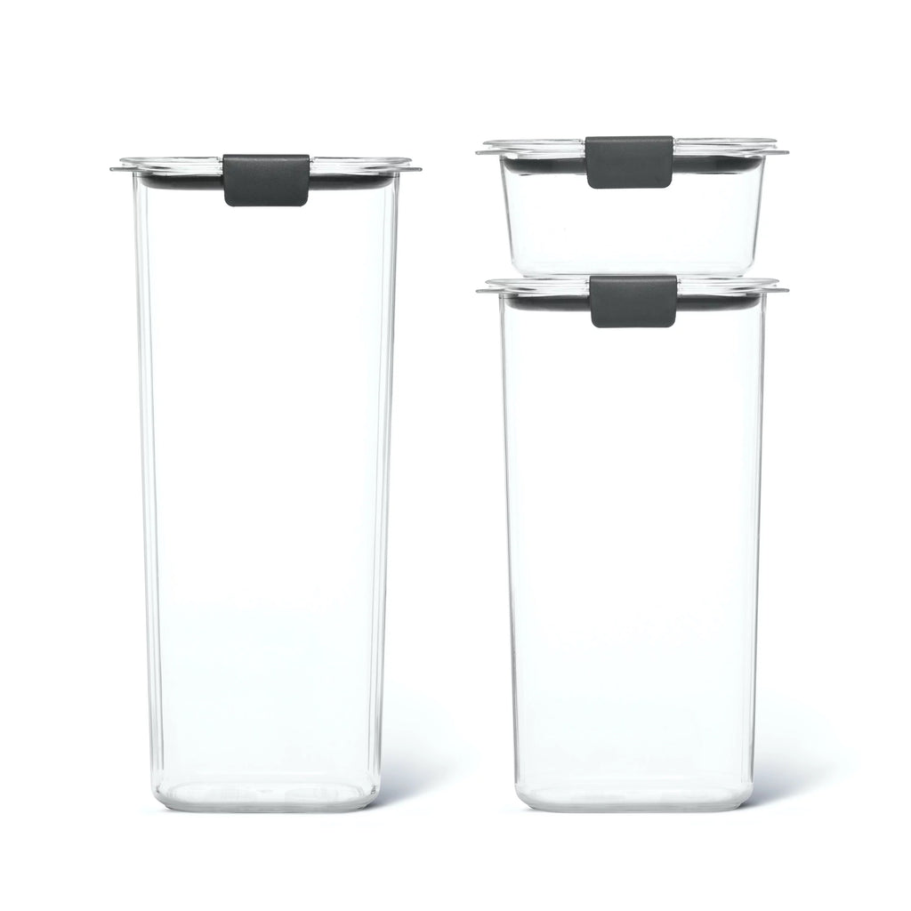 Set of 3 Food Storage Canisters with Latching Lids U7727