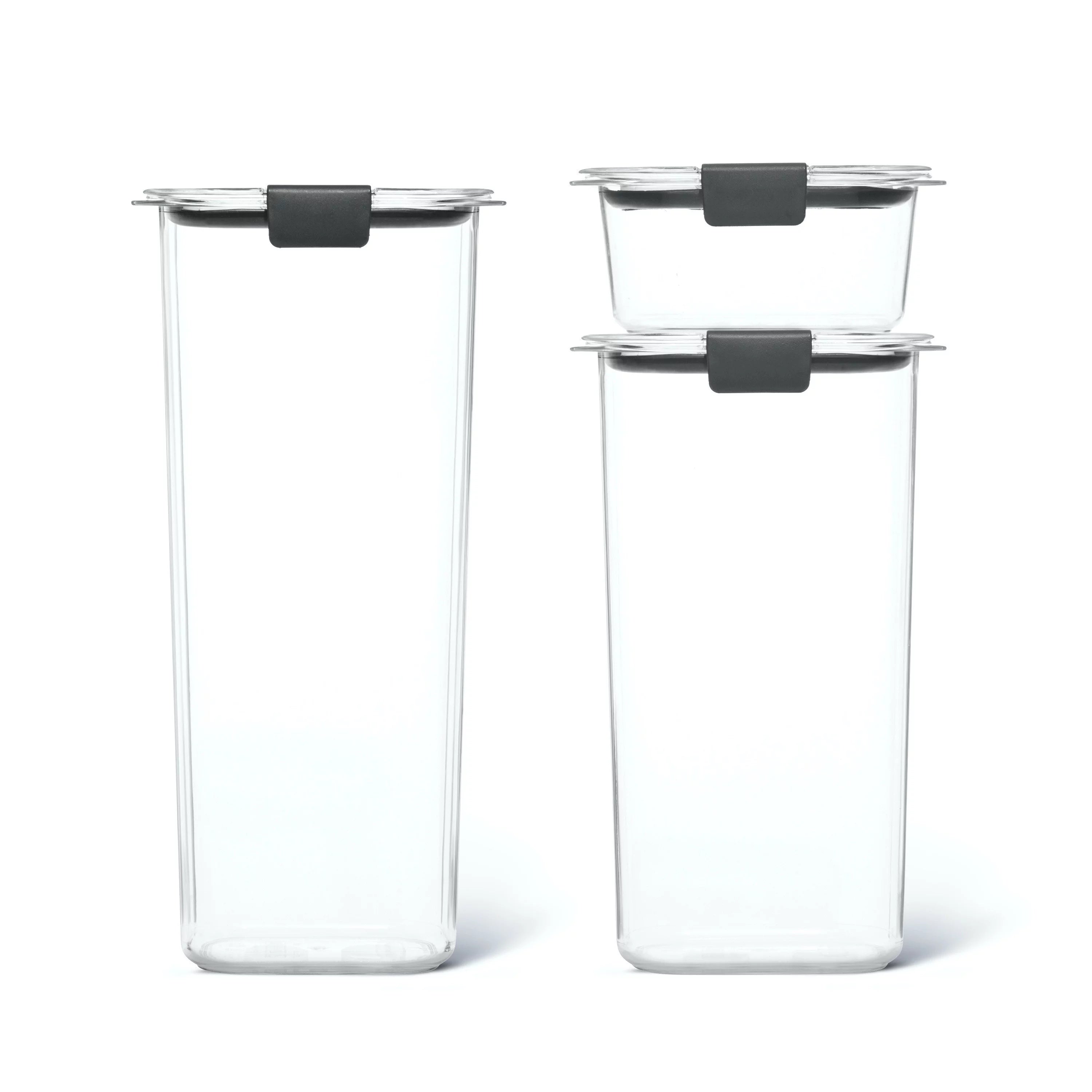 Set of 3 Food Storage Canisters with Latching Lids U7727