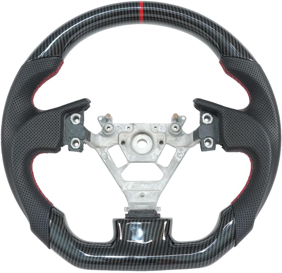 Carbon Fiber Perforated Leather Grip Steering Wheel H8370