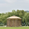 13x13FT Outdoor Gazebo with Mosquito Netting Sidewalls D1096