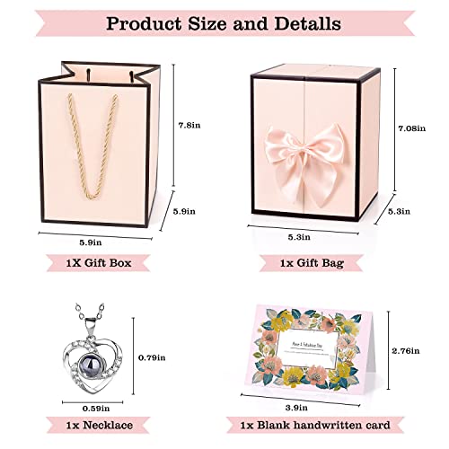 Preserved Rose Moss Bear with I Love You Necklace Roses U354454