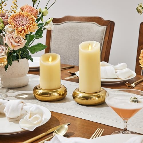 Ivory 6.5" Pillar Candle with Warm LED Light Z454923