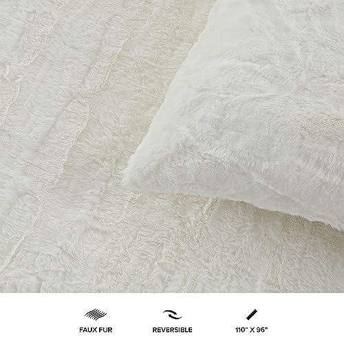 Full-Queen 3-Piece Faux Fur Comforter Set K405