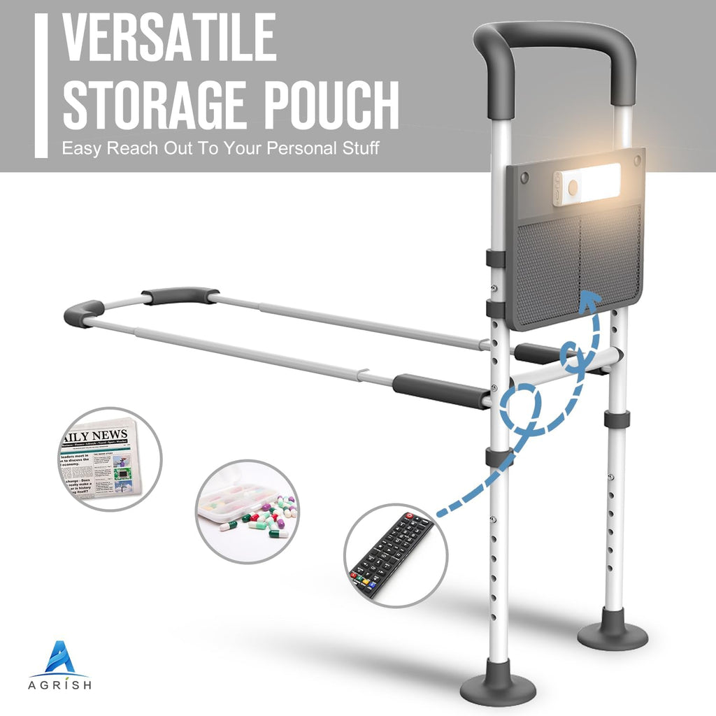 Medical Bed Rail with Motion Light and Storage Pouch B1524