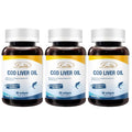 Cod Liver Oil 400 mg Omega 3 with Vitamin A & Vitamin D3 90 Softgels (Pack of 3) B862488