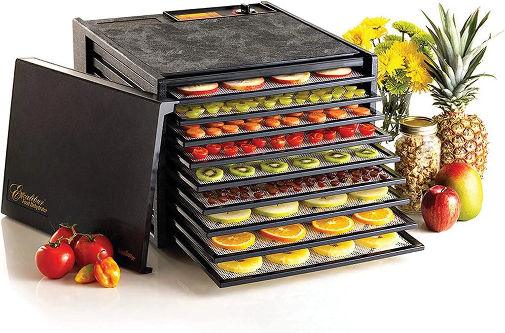 Black 9 Trays Electric Food Dehydrator 600 W R7645