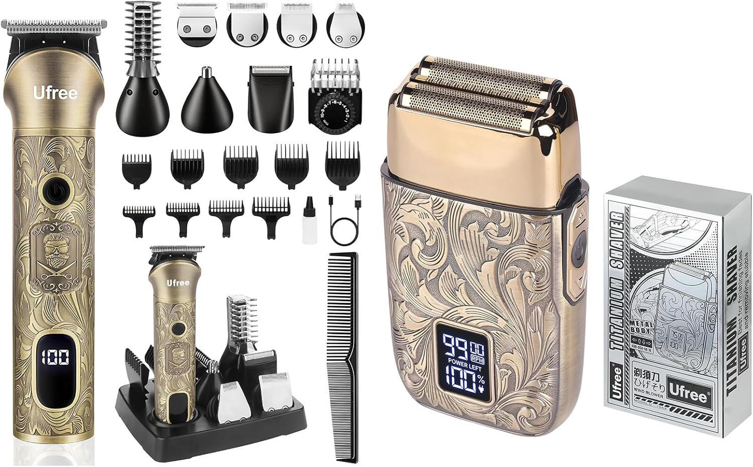 Beard Trimmer with Electric Shavers, Beard Grooming Kit K2065