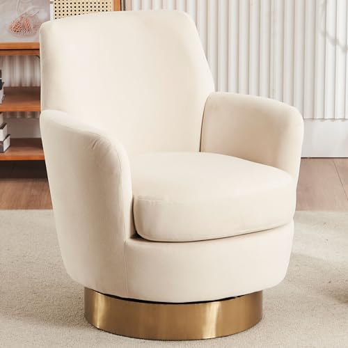 Orange Velvet Swivel Barrel Chair Set of 2 C90333