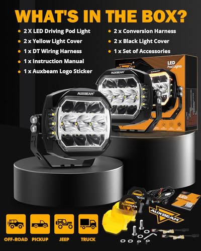 72W LED Rectangle Offroad Cube Spotlights with Amber DRL Z148
