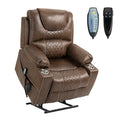 Large Dual Motor Power Lift Recliner Chair with Massage Heat J4028