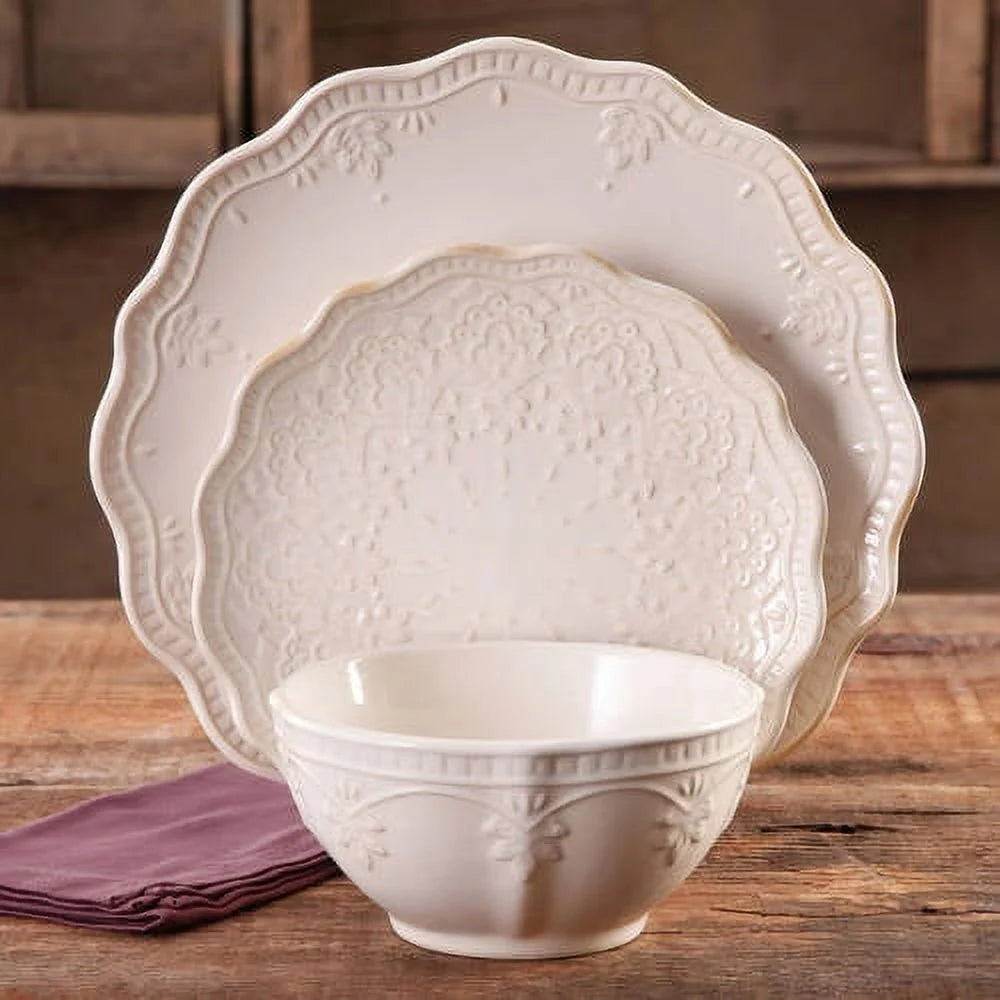 12-Piece Linen Dinnerware Set R919263