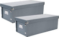 2 Pack Durable DVD Storage Box with Lids S910849