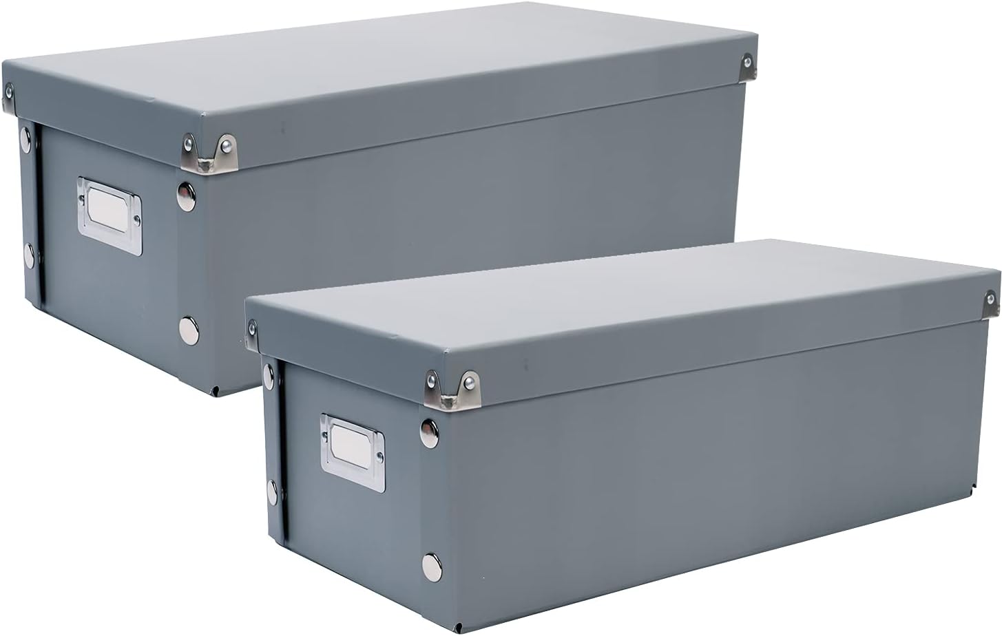 2 Pack Durable DVD Storage Box with Lids S910849