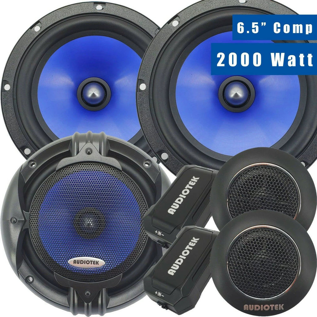 2 Pairs 6.5-Inch 2-Way Car Audio Component Speaker System S324
