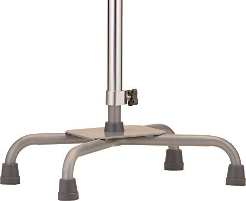 Large Base Offset Silver Quad Cane U9047