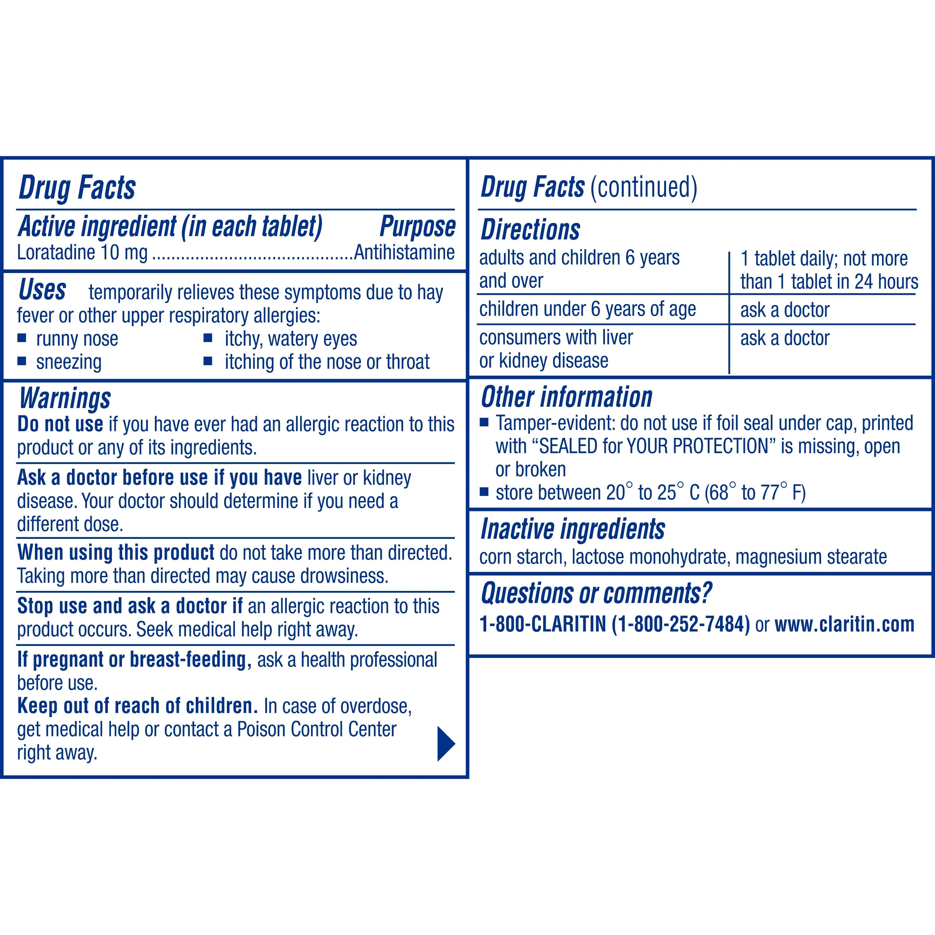 24 Hour Non Drowsy 10 mg Allergy Relief Tablets 70 ea (Pack of 2) S192