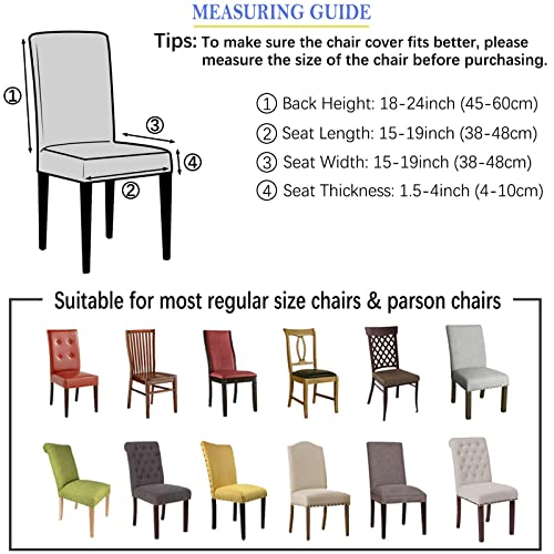 Set of 4 Stretch Spandex Parsons Chair Slipcovers (Pink) P47417