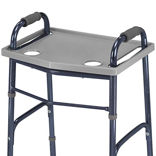 Gray Walker Tray With Cup Holders B1104