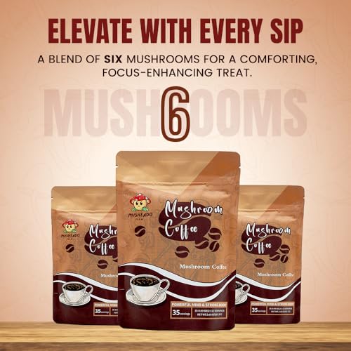Mushroom Instant Coffee 35 Servings Vegan Non-GMO Z376926