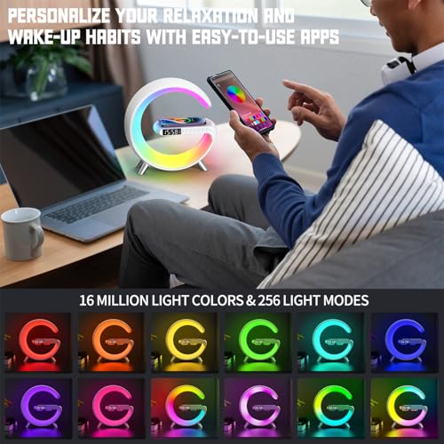 Smart LED Night Light with Wireless Charger and Bluetooth Speaker F72631