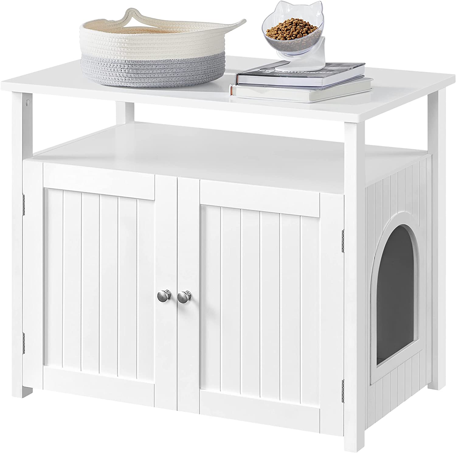 Cat Litter Box Enclosure with Storage Shelf H58845