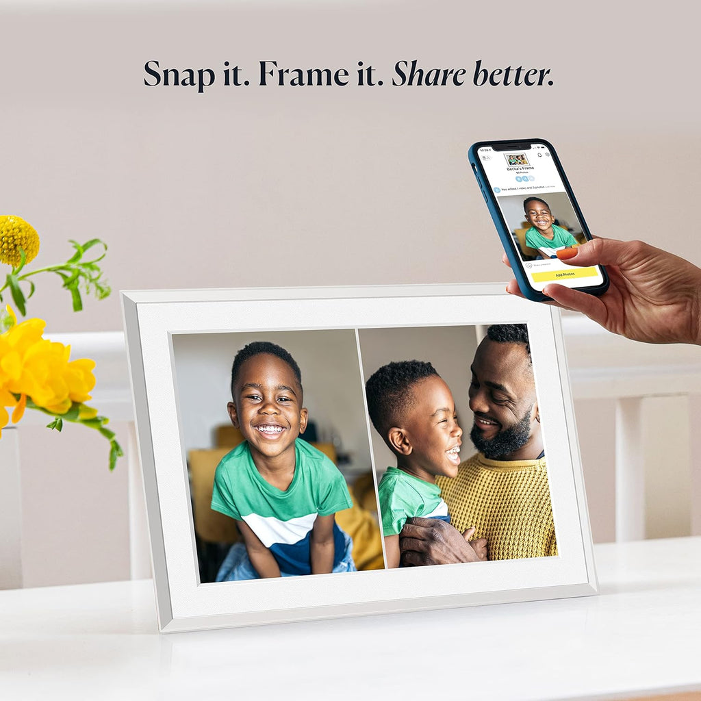 10.1" WiFi Digital Picture Frame (Gravel with White Mat) Z72054