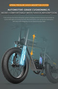 20 inch Fat Tire Electric Bike with 48V 20AH Removable Battery, 48V 500W Motor, Shimano 7 Speed Gears U7158
