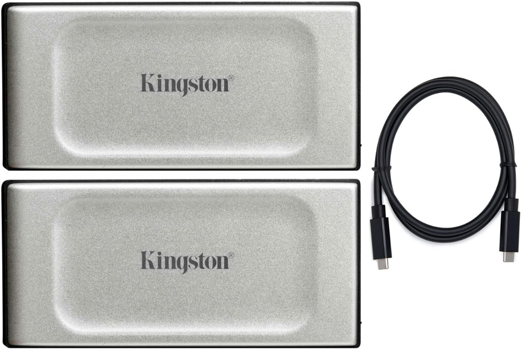 1TB Portable External SSD (2-Pack) with USB-C Cable Bundle I491
