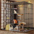 Large Cat Cage with Balcony Detachable Metal Wire Kennels Crate N5434