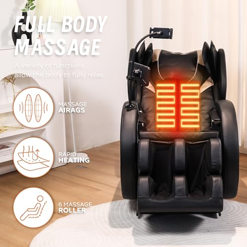 Full Body Zero Gravity Massage Chair with Heat, Airbags, Foot Massage U77037