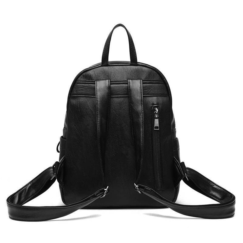 Brown Leather Small Travel Backpack I761383