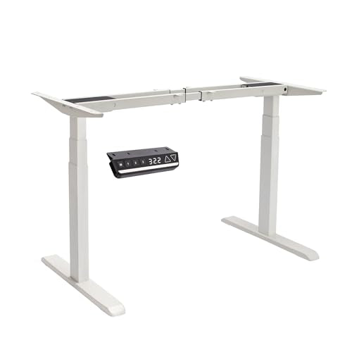 White Height Adjustable Electric Standing Desk Frame O4293