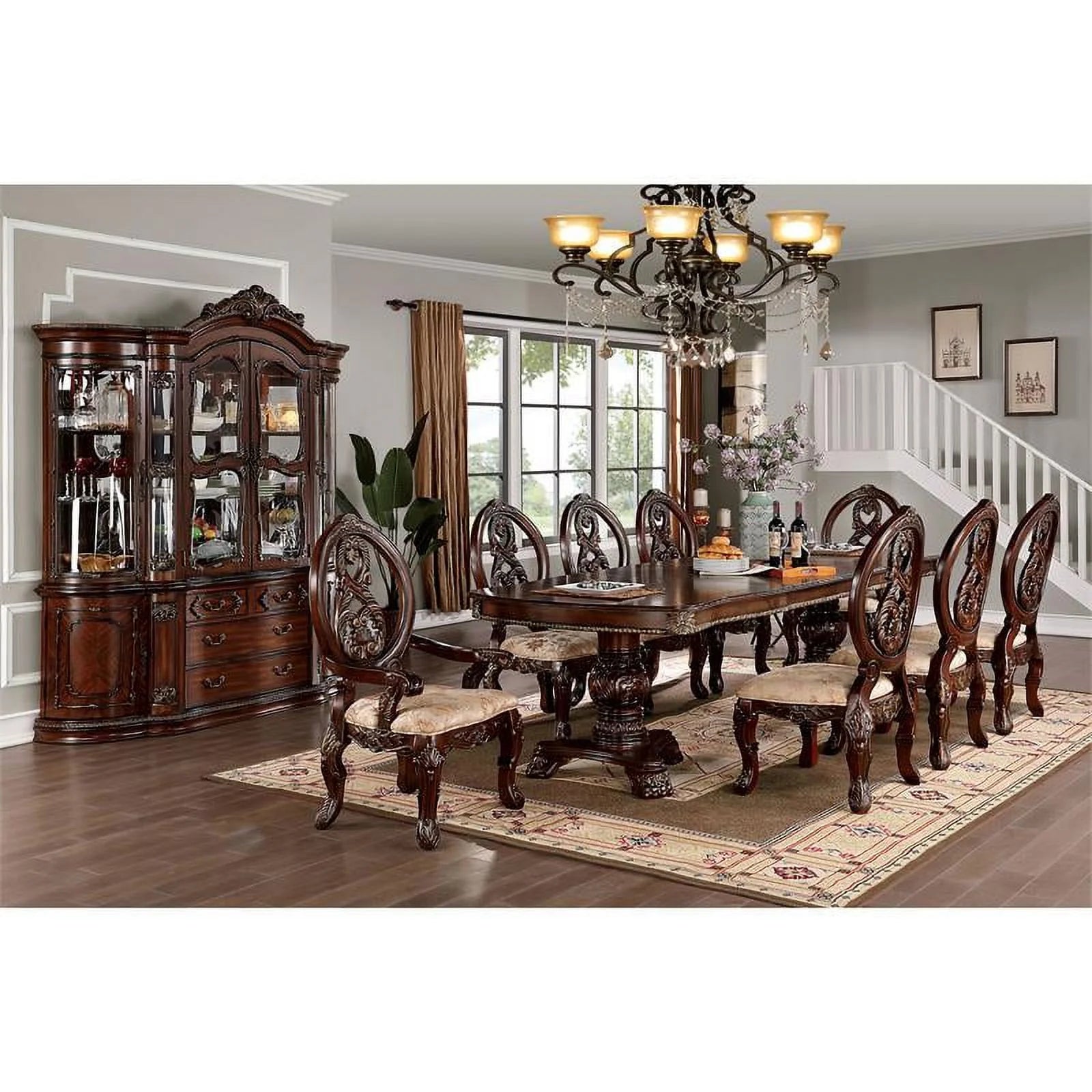 Cherry Wood Expandable Dining Table O930919