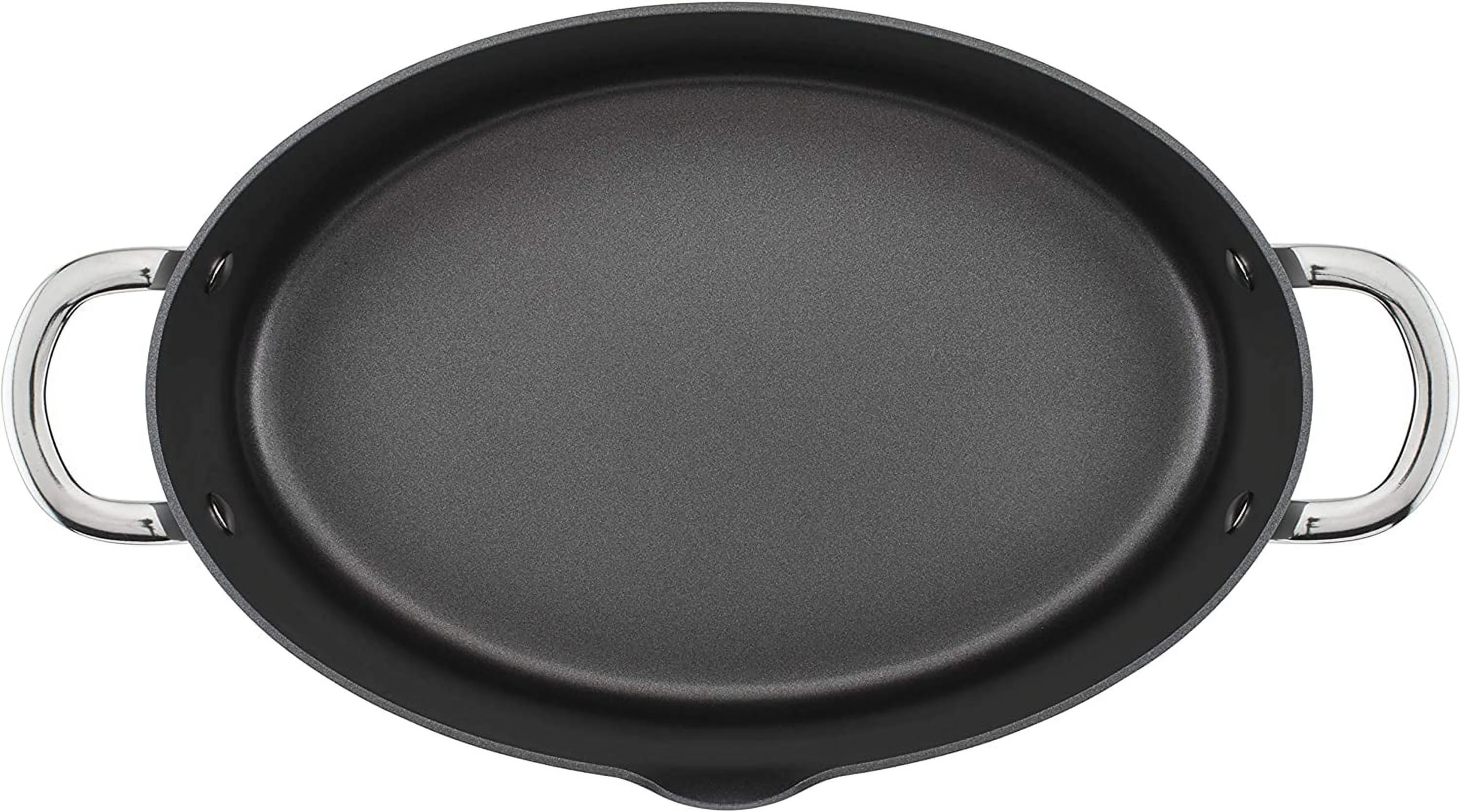 Hard Anodized 8 Quart Non-stick Oval Pasta Pot and Braiser Y660891