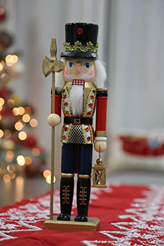 14 inches Wooden Nutcracker Christmas Decoration White T21316