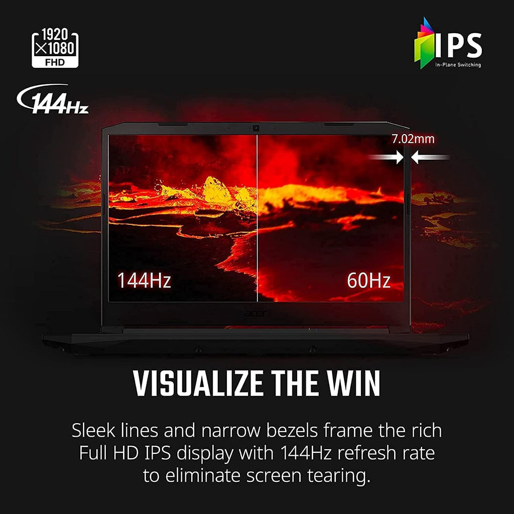 15.6" FHD 144Hz Gaming Laptop with Intel Core i5-11400H, GeForce RTX 3050 Ti, 16GB RAM, 1TB PCIe SSD D654