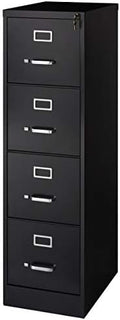 Black Metal 4-Drawer File Cabinet J9808
