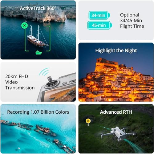 Folding Mini-Drone with 4K HDR Video Camera, Under 249 g, 34 Mins Flight Time J955