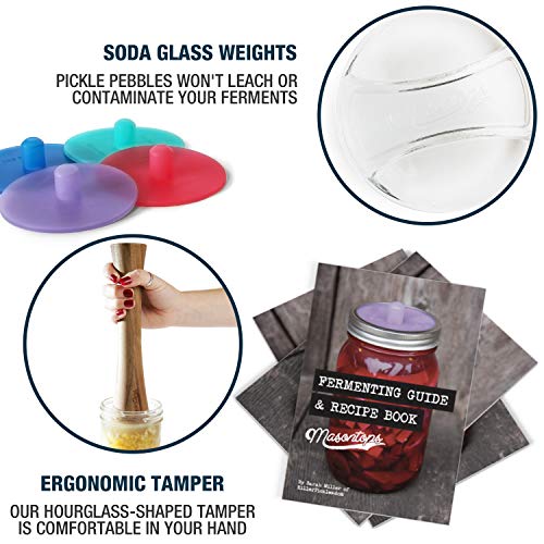 Fermentation Jar Starter Set with Mason Jar, Lids & Weight C784673