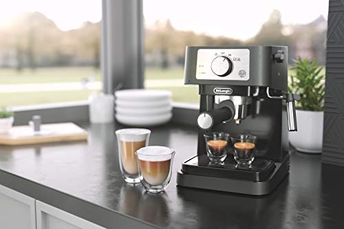 Compact Manual Espresso Machine, 15 Bar Pump Pressure, Tamper Included I1095